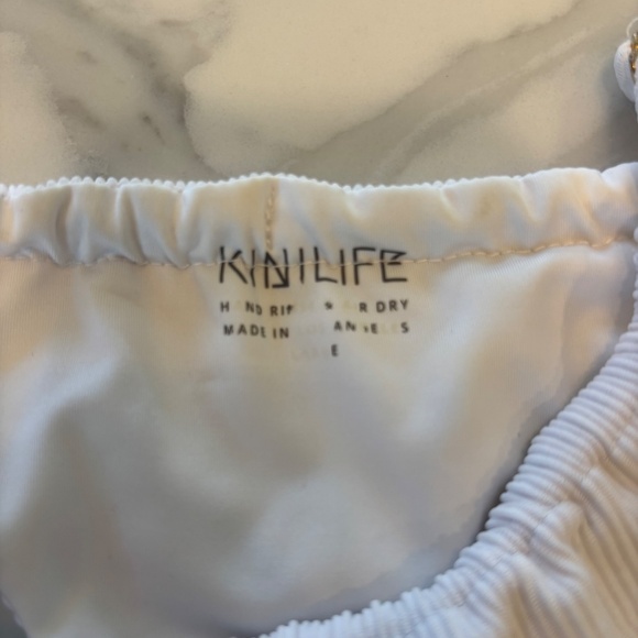 Kinilife Eco Rib Tiny Brief in White. - Picture 6 of 7